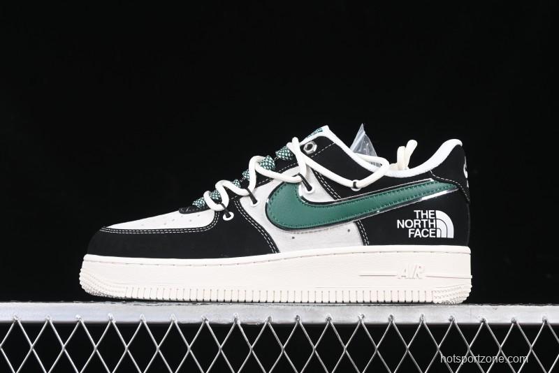 Nike Air Force 1 '07 Low The North Face Collaboration Black Green Lace-Up Low-Top Casual Sneakers - SJ1198-110