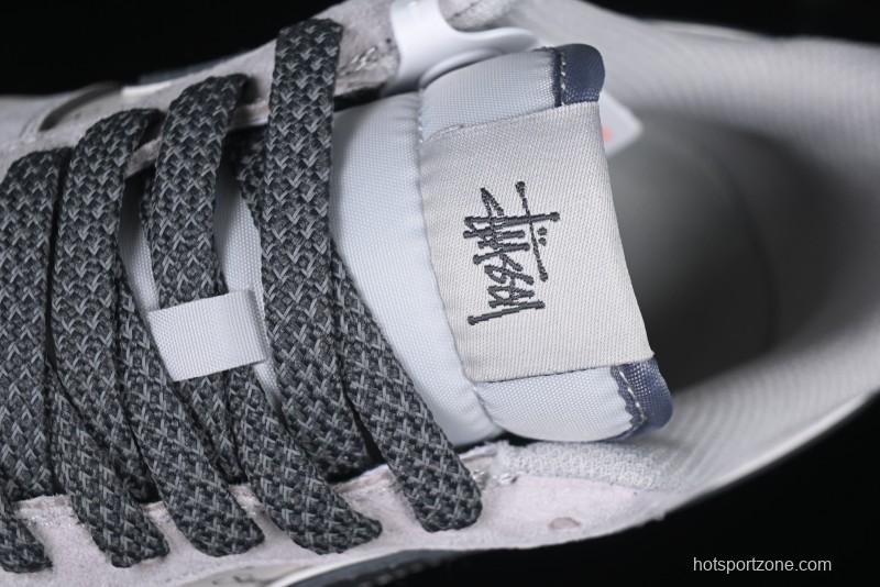 Nike Air Force 1 '07 Low Stussy Collaboration Grey Swoosh Casual Sneakers - XZ6188-911