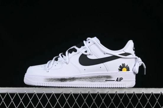 Nike Air Force 1'07 Low Custom 2D Daisy Graffiti Hand-Painted Casual Sneakers - CK0316-060