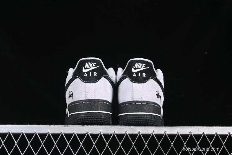 Nike Air Force 1 '07 Low Stussy Collaboration All Black Low-Top Casual Sneakers - XZ6188-195