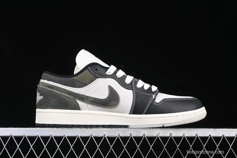 Nike Air Jordan 1 Low AJ1 The North Face Collaboration Dark Camouflage Custom High-End Retro Basketball Shoes - DM9188-013