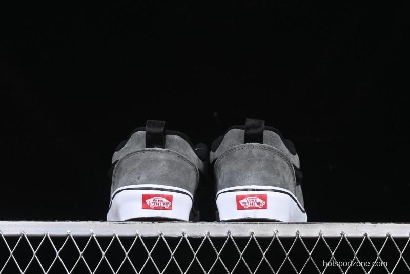 Vans Knu Skool Low-Top Retro Casual Vulcanized Sneakers in Grey Black - VN0009QCBDS