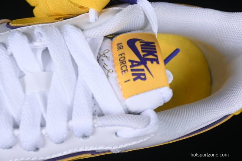 Nike Air Force 1 '07 Low Kobe Casual Sneakers with Full-Layer Leather and Full-Length Air Cushion - FZ1151-100