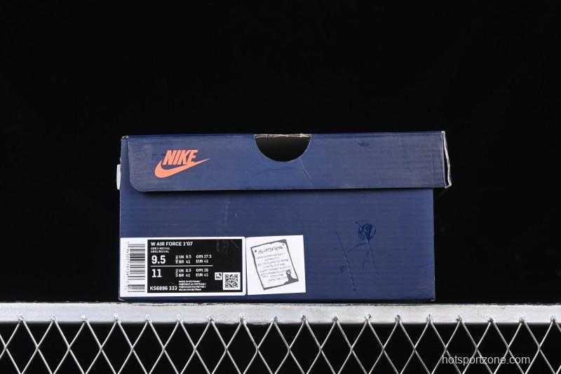 Nike Air Force 1 '07 Low British Blue Cat Casual Lace-Up Sneakers - KS6896-333