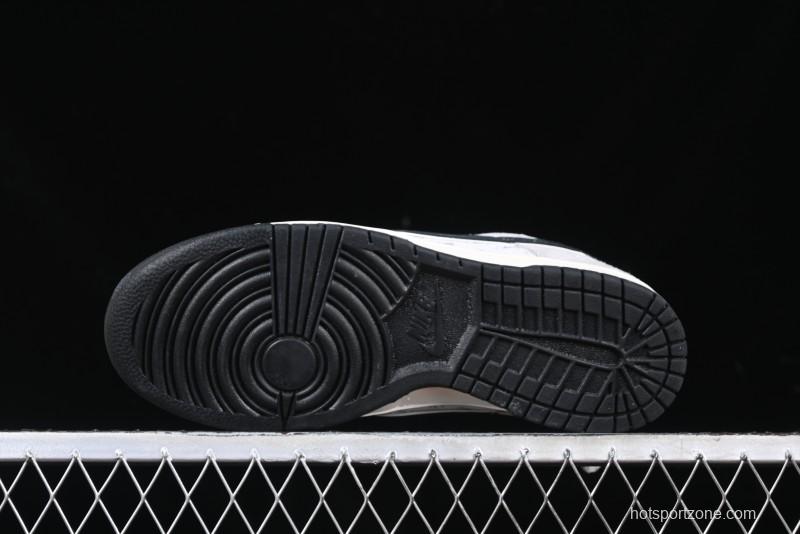 Nike SB Dunk Low Stussy Collaboration - Black Swoosh Anniversary Custom Low-Top Casual Skate Shoes - XX3168-069