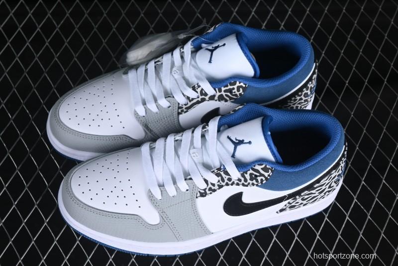 Nike Air Jordan 1 Low True Blue Retro Basketball Shoes - DM1199-140