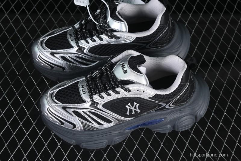 New York Yankees MLB Winner Chunky Height Increasing Thick Sole Running Shoes - 3ASHWD15N50BKS