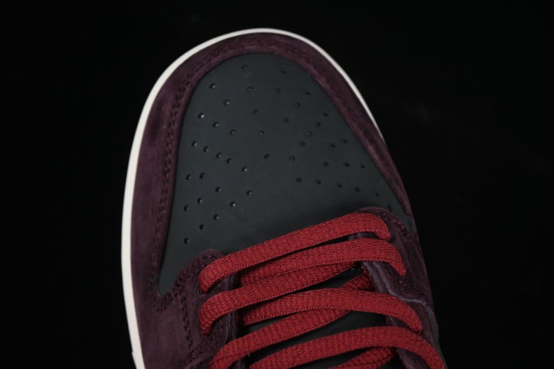 Nike SB Dunk Low "Dark Burgundy & Black" - Premium Suede Skate Shoes
