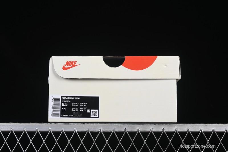 Nike Air Force 1'07 Low Dior Collaboration Red Black Zebra Print Casual Sneakers - KK1988-066