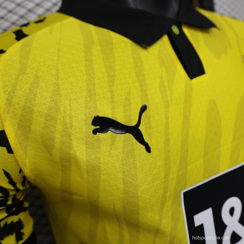 Player Version 25/26 Borussia Dortmund Yellow with Black Pattern Jersey