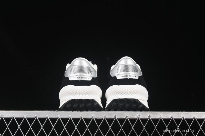 Golden Goose Marathon Comfortable Low-Top Lifestyle Sneakers in White Black - H8D4