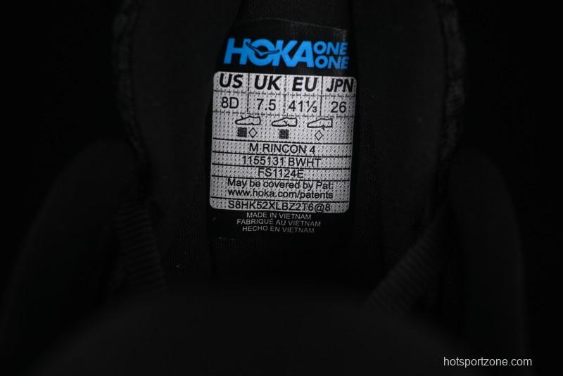 HOKA ONE ONE Rincon 4 Lightweight Breathable Knit Running Shoes - 1155131 BWHT