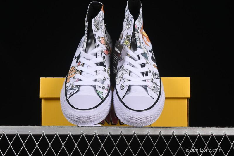 Converse All Star High Top Casual Sneakers with Tom and Jerry Theme - A15112C