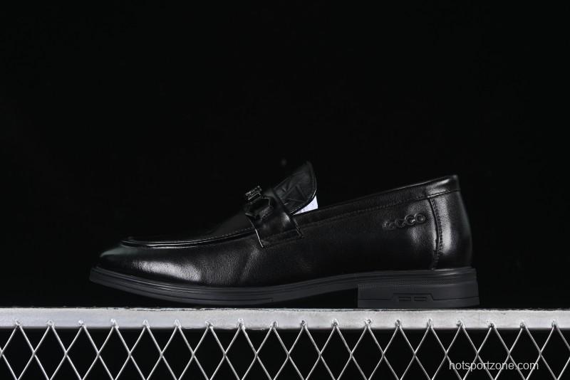 ECCO London Collection Slip-On Business Men's Leather Shoes with Wide Toe Box and Cushioned Sole - 61160801001