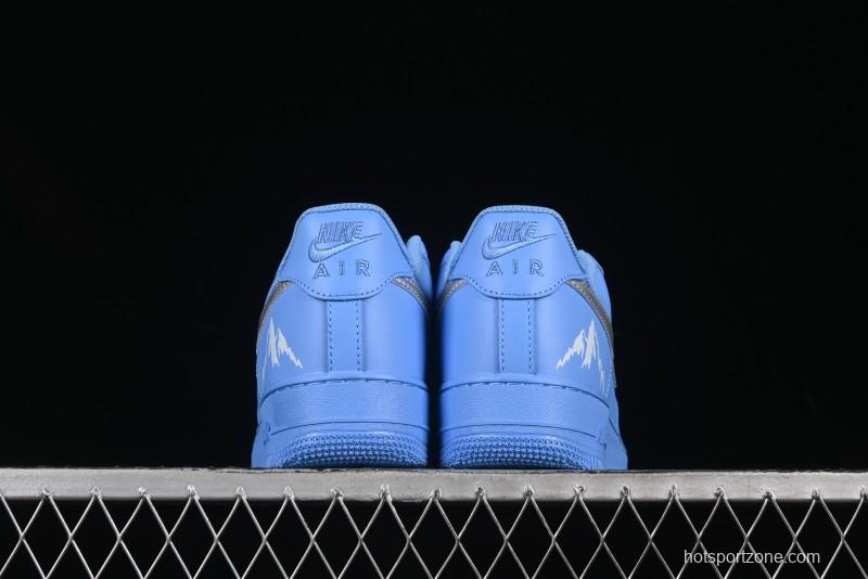 Nike Air Force 1'07 Low Casual Sneakers in Iceland Blue with Full-Length Air Cushion - ZH0316-070