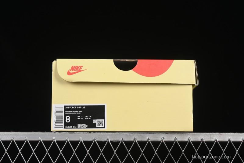 Nike Air Force 1 '07 Low Stussy Collaboration Render Red Swoosh Casual Sneakers - XS1958-573