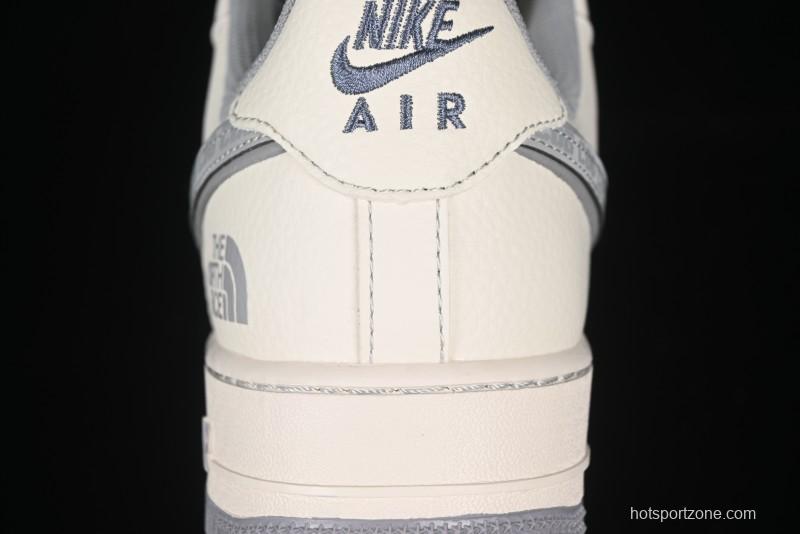 Nike Air Force 1 '07 Low The North Face x CDG Light Grey Swoosh Casual Sneakers - HH7518-052