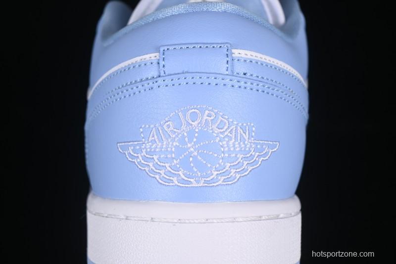 Nike Air Jordan 1 Low AJ1 White Blue Casual Sneakers - DC0774-142