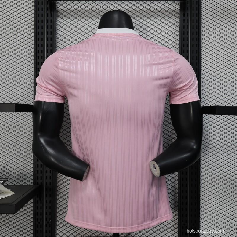 Player Version 2025 Adidas Light Pink Vertical Stripes Jersey
