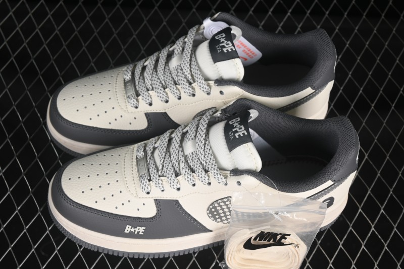 Nike Air Force 1 '07 Low Bape Collaboration Star Swoosh Casual Sneakers - XS1958-570