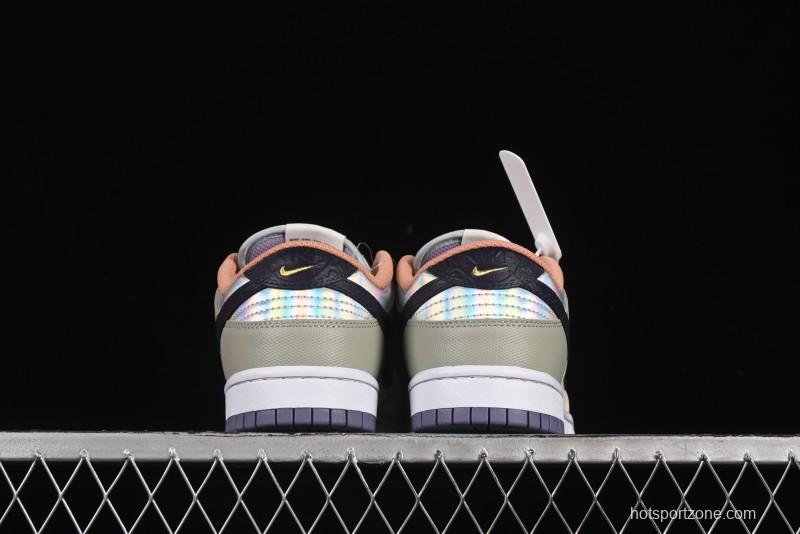 Nike Dunk Low Floral Swoosh Floral Theme Low-Top Casual Sneakers - HV5750-133