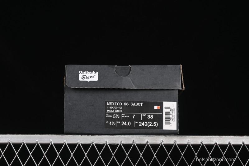 Onitsuka Tiger Mexico 66 Sabot Slip-On Sneakers with Breathable Mesh Upper - 1183A707-106