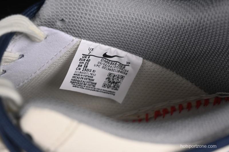 Nike Air Force 1 '07 Low Supreme Collaboration Two-Tone Blue Grey Lace-Up Casual Sneakers - DM6868-068