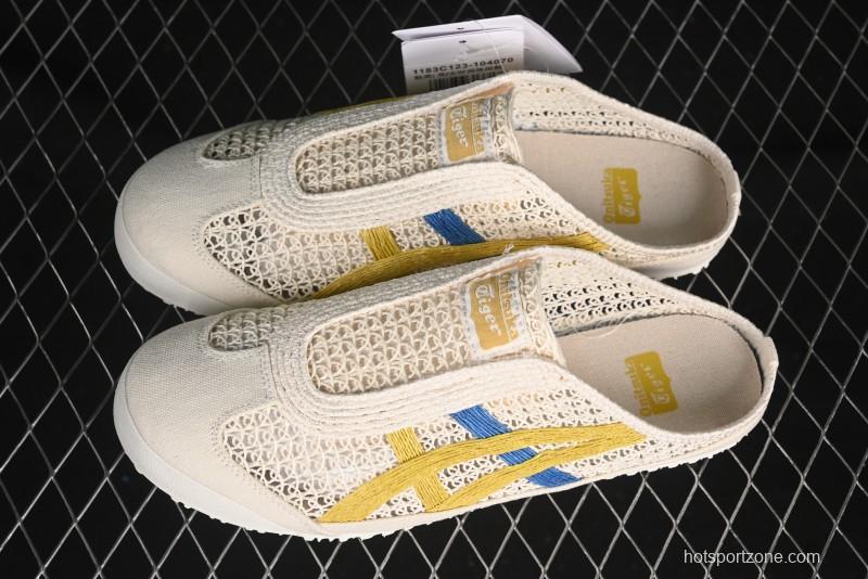 Onitsuka Tiger Mexico 66 Sabot Slip-On Shoes with Breathable Mesh Upper - 1183C123-104