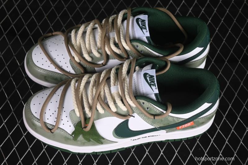 Nike Dunk Low Butterfly Bamboo Forest Green Low-Top Casual Sneakers - DD1391-101