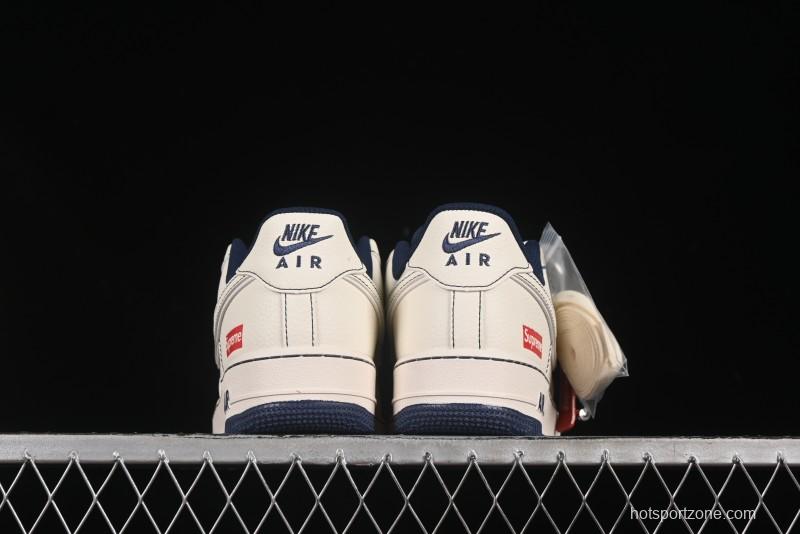 Nike Air Force 1 '07 Low Supreme Collaboration Casual Sneakers with Full-Length Air Cushion - HH7518-074