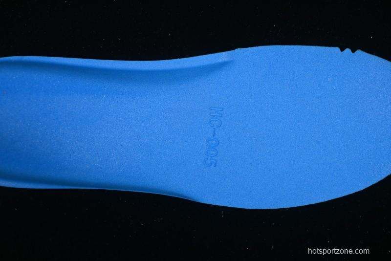 GG-CC Star Same Style Lace-Up Hollow Out Dad Shoes with 5cm Hidden Height Increase - G25X269 White Blue