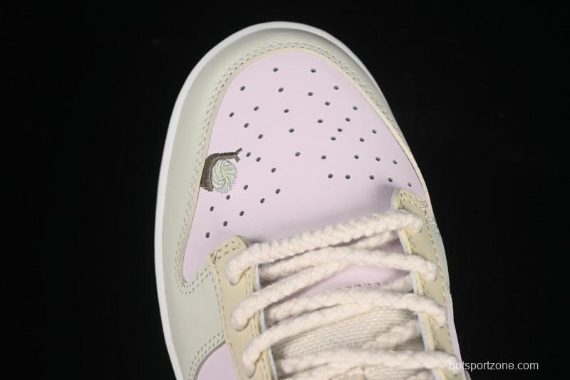 Nike Dunk Low Mushroom Floral-Themed Low-Top Casual Skate Shoes - IB8876-661