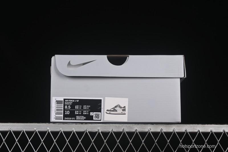 Nike Air Force 1'07 Low Denim Casual Sneakers with Full-Length Air Cushion - ZH0316-071