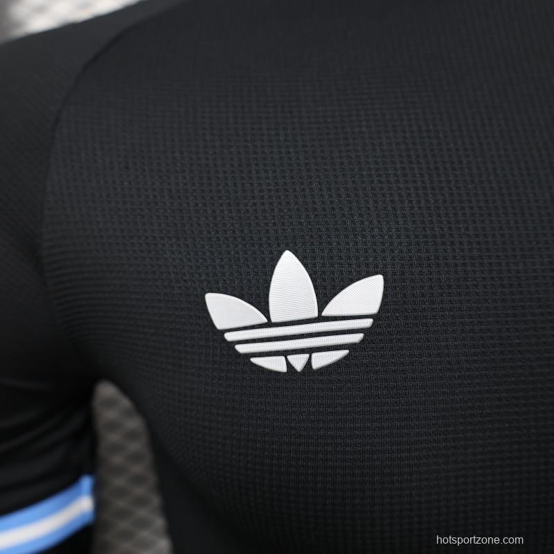 Player Version 2025 Argentina Black with Sky Blue Trim Jersey