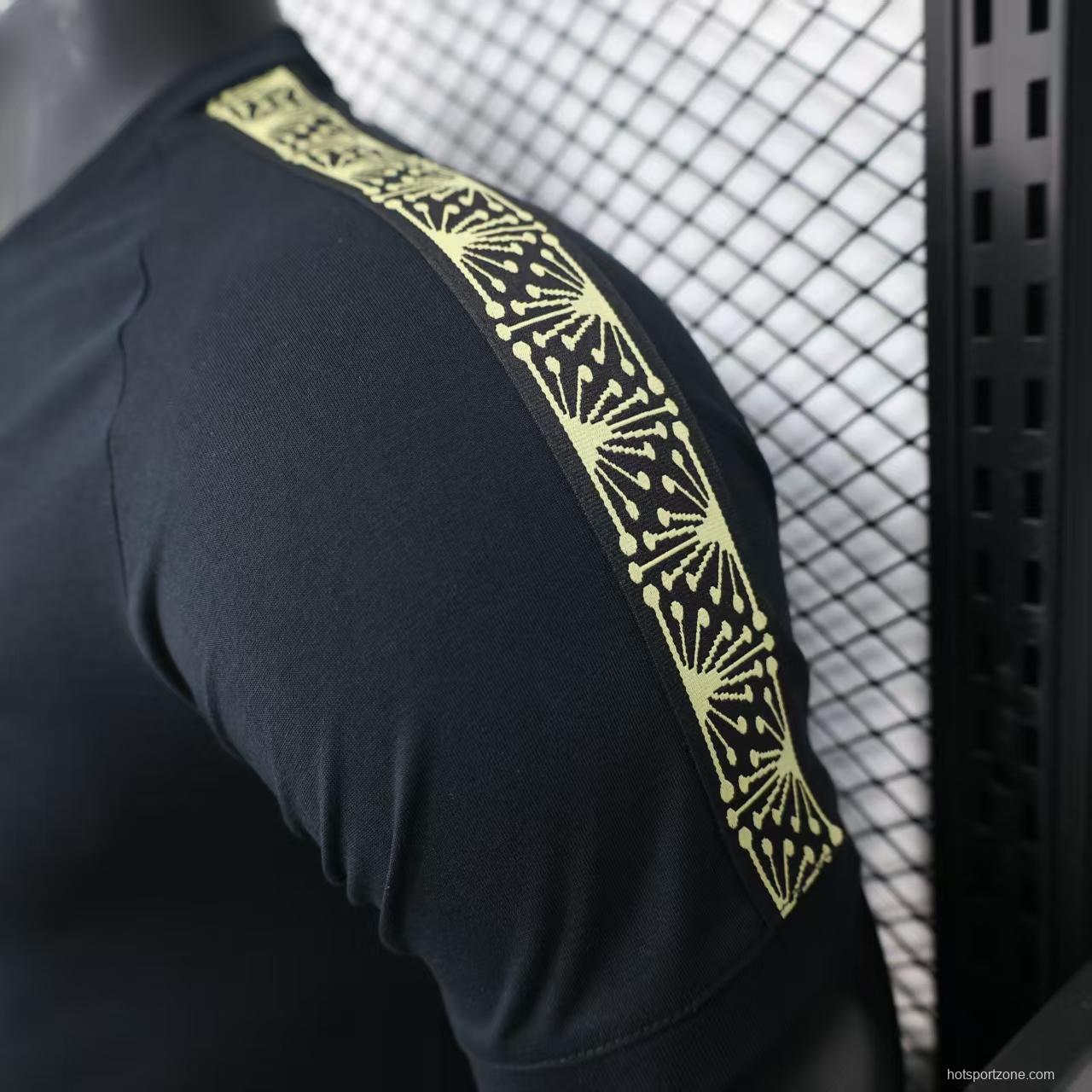 2025 Mexico Cotton Black Casual T-Shirt