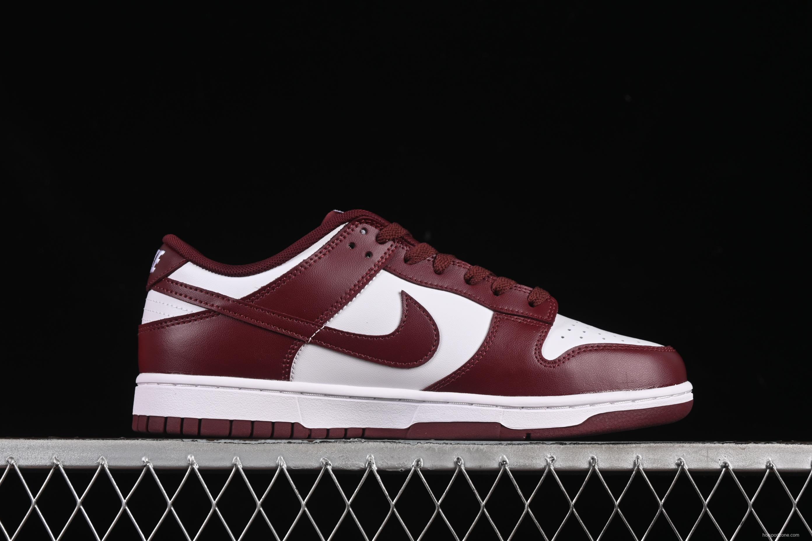 Nike SB Dunk Low Bordeaux Red Low-Top Casual Skate Shoes - DV0833-115