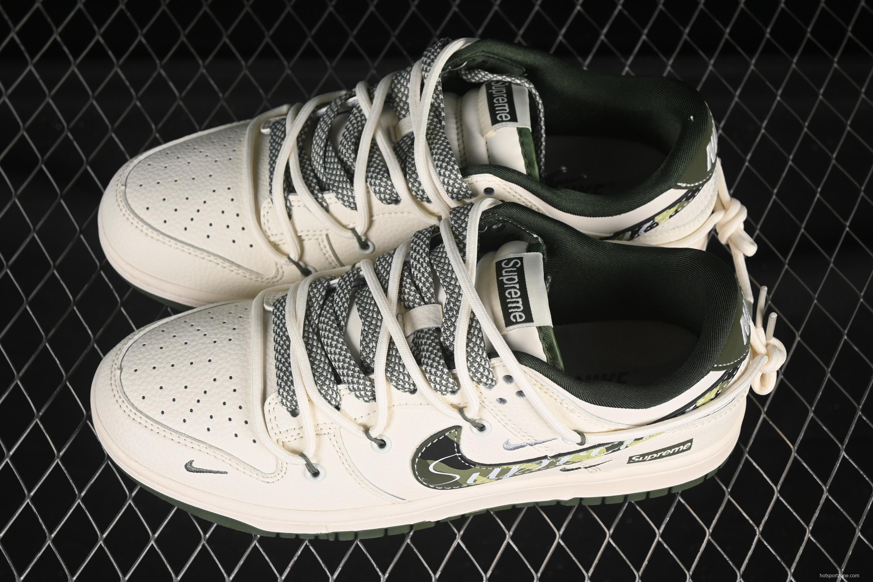 Nike SB Dunk Low Sup Collaboration Strap Camo Swoosh Anniversary Custom Low-Top Casual Skate Shoes - DM6868-081