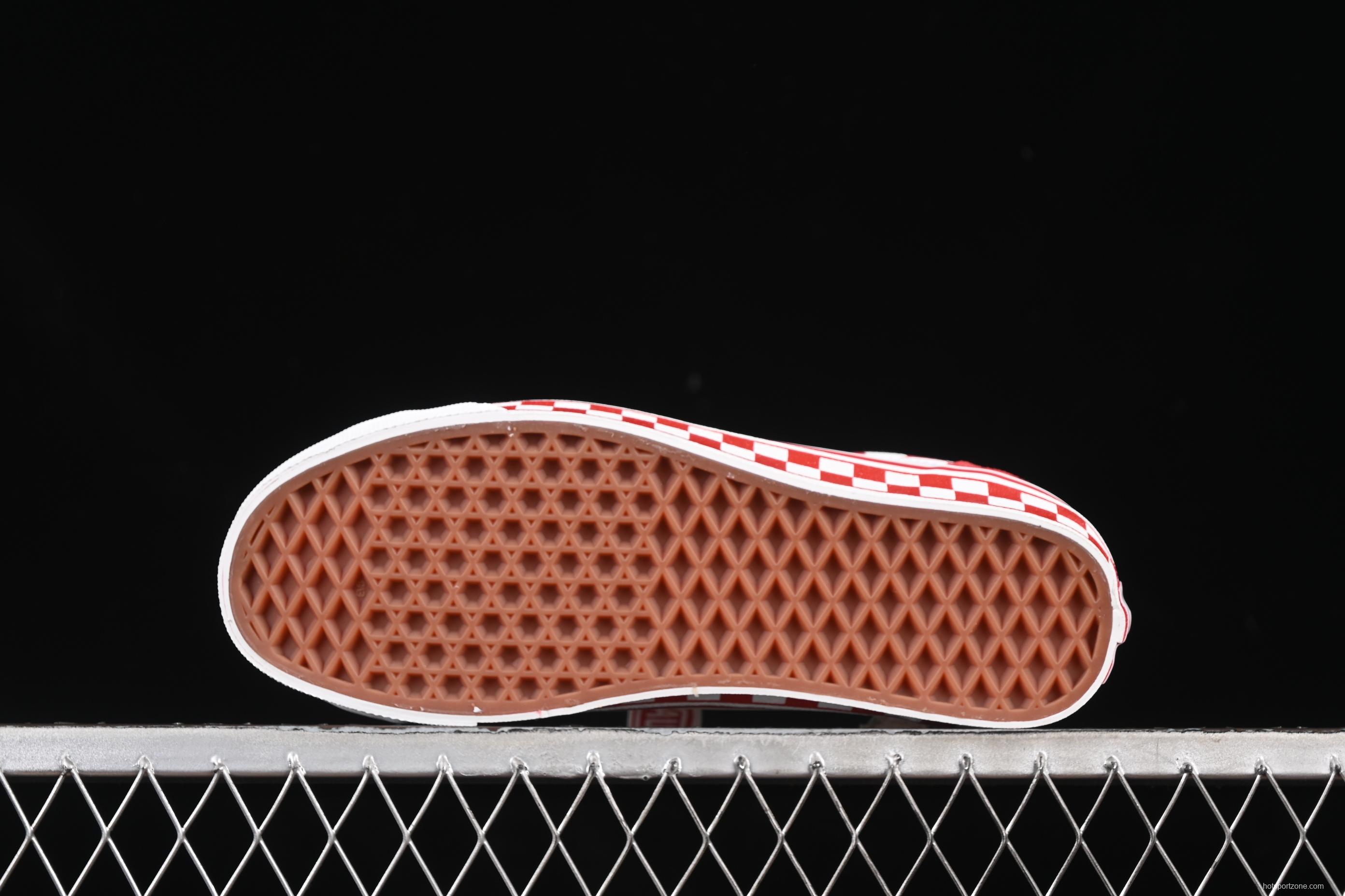 Vans Old Skool 36 LX-BMX Classic Skate Shoes in White Red Checkerboard - VN000D57ERM