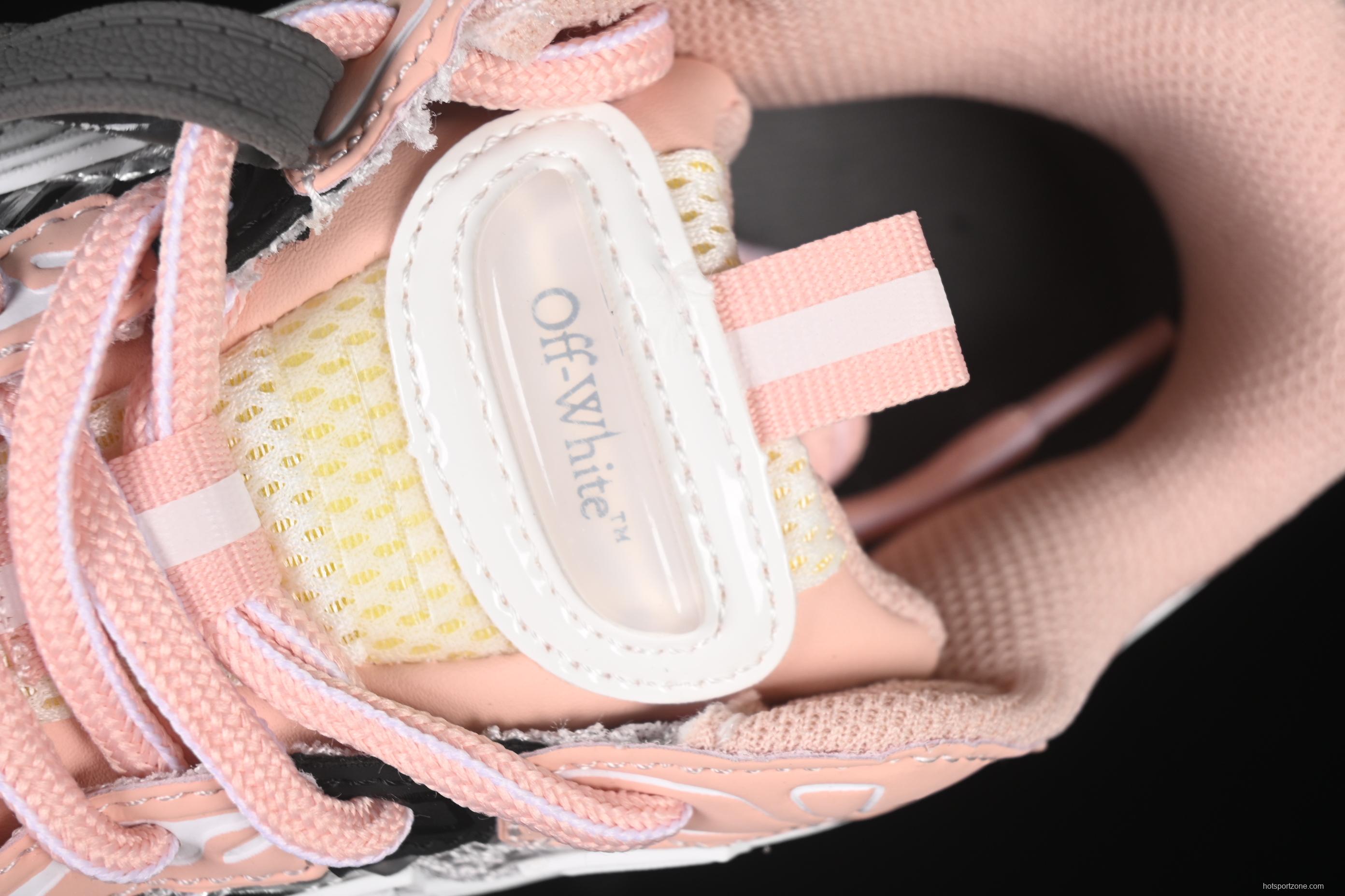 Off-White Be Right Low-Top Lifestyle Sneakers in Silver Pink - C.D4