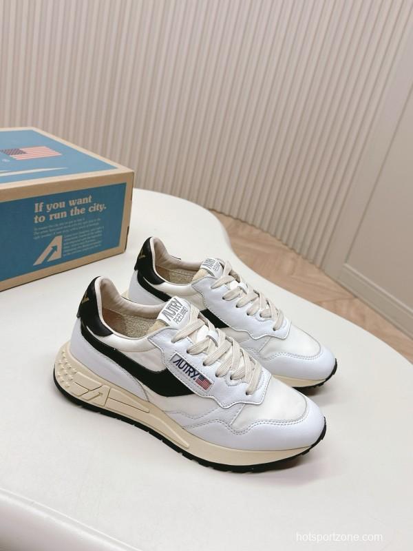 2024 Unisex Autry White Black Leather Mesh Sneakers MJ00330