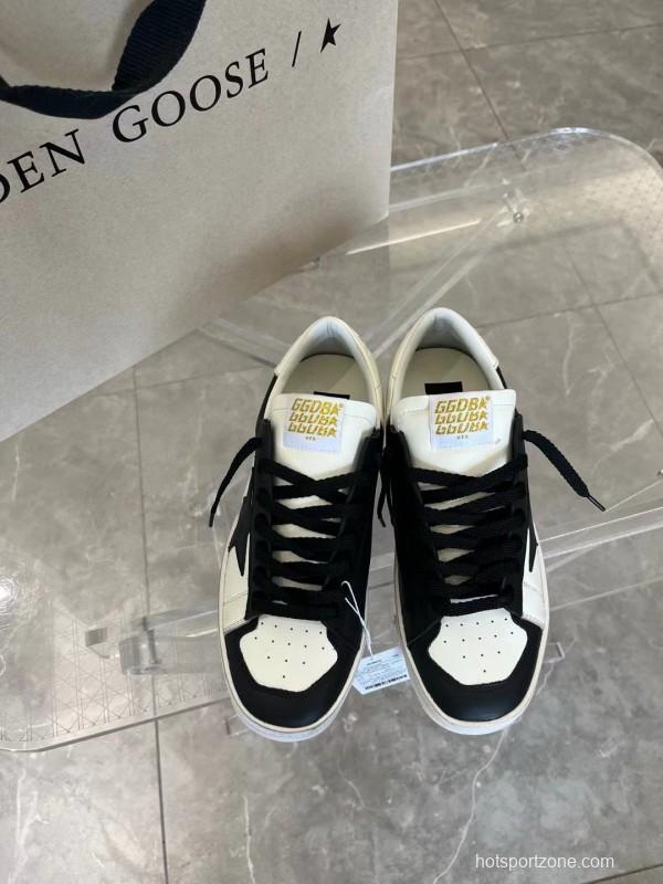 2024 Unisex GGDB Black White Leather Low Top Sneakers MJ00260