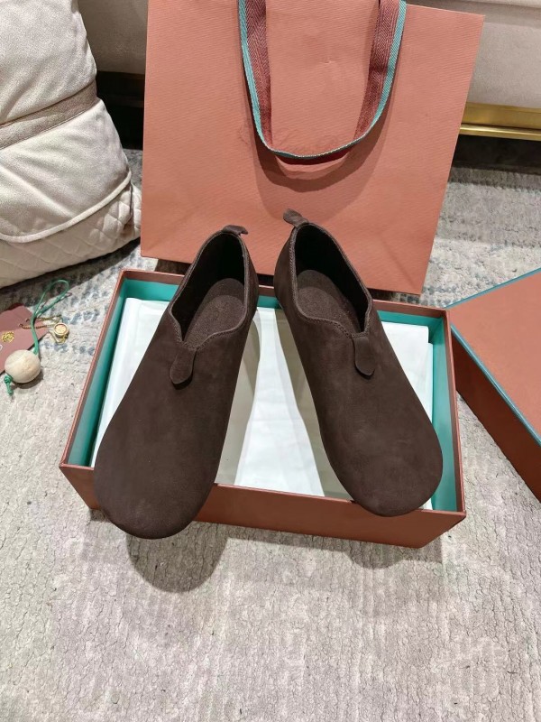 2025 Women LP Dark Brown Suede Loafers LY00300