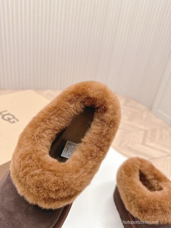 2024 Women UGG Brown Sheepskin Slippers MJ00280