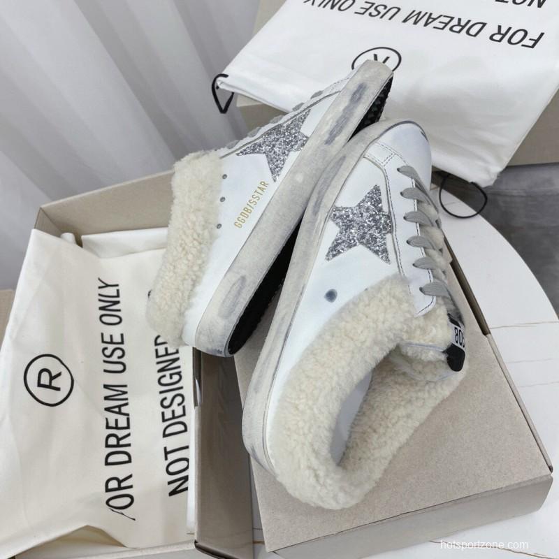 2024 Slippers GGDB White Grey Shearling Slippers MJ00280