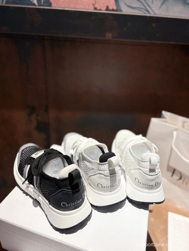 2025 Unisex Dior Black Grey Flyknit Sneakers LY00260