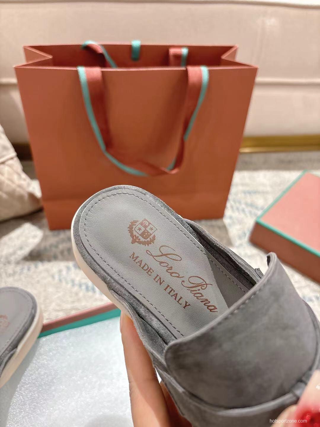 2025 Slippers LP Grey Suede Slippers