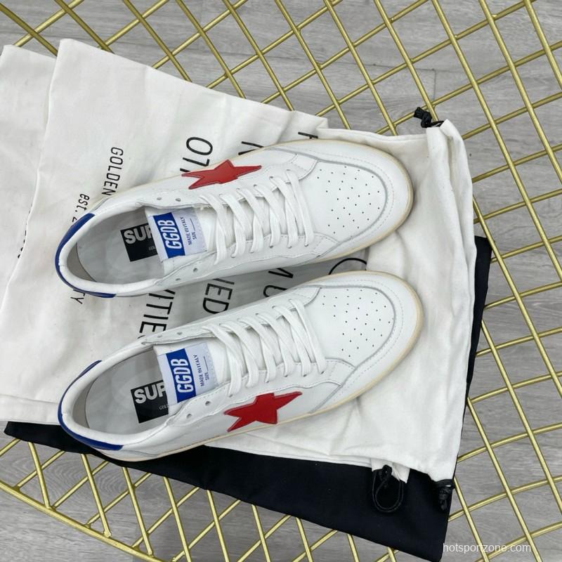 2024 Unisex GGDB White Red Blue Leather Low Top Sneakers MJ00260