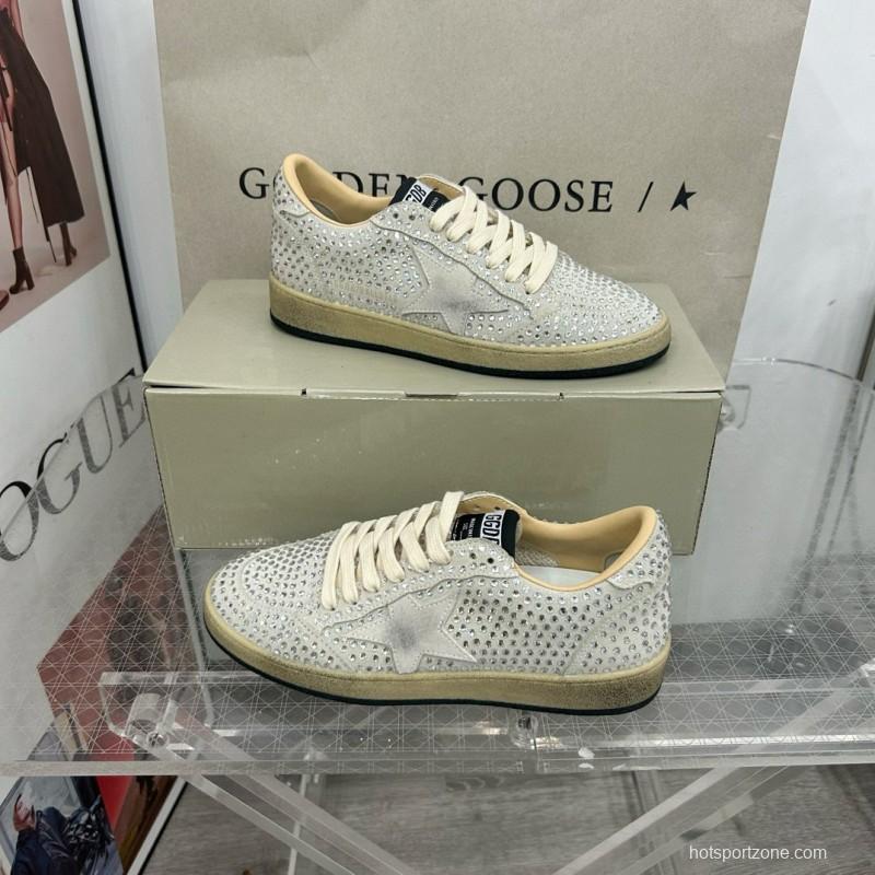 2024 Unisex GGDB White Crystal Leather Sneakers MJ00260