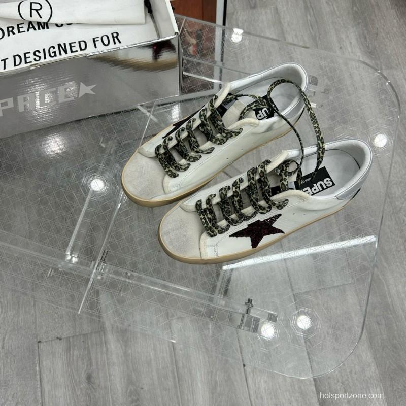 2025 Unisex GGDB White Red Leather Sneakers 63534