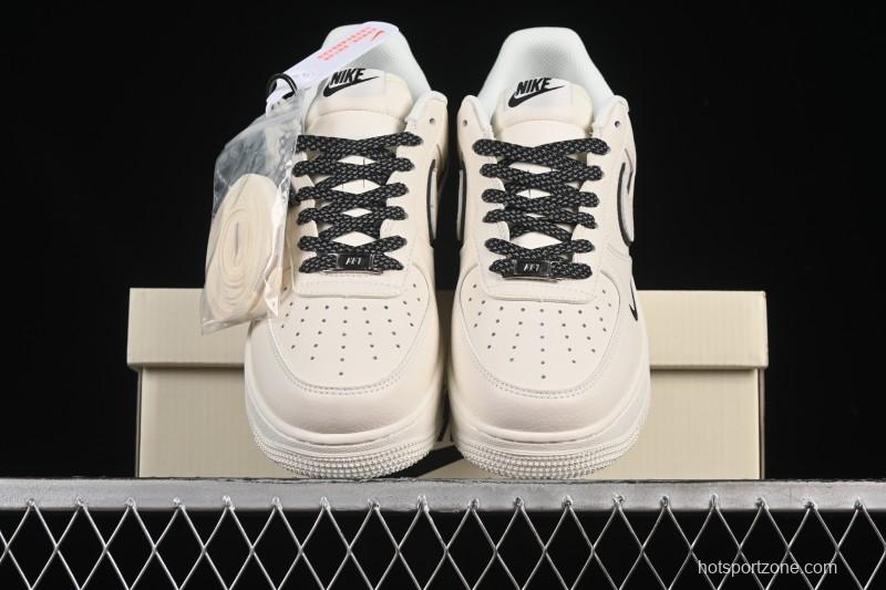 Nike Air Force 1 '07 Low Just Do It Gray Blue Denim Casual Sneakers - CS5288-012